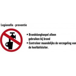 Sticker Legionella Preventie 12x6cm