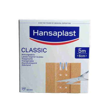 Hansaplast Classic rolpleister 6 cm x 5 meter Hansaplast Classic rolpleister 6 cm x 5 meter