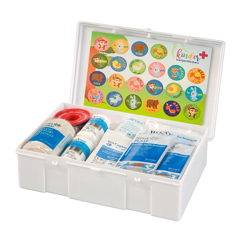 Kinder EHBO verbandtrommel open