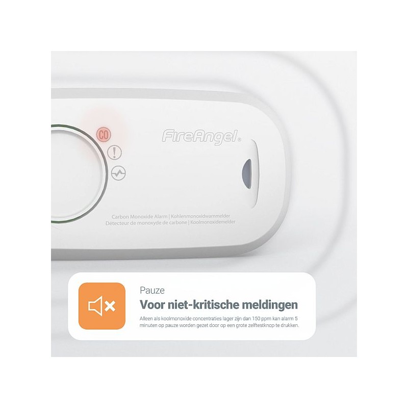 FireAngel koolmonoxidemelder indicator LED