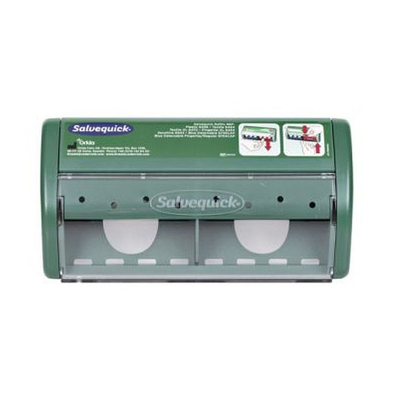 Salvequick pleisterdispenser met extra lange pleisters
