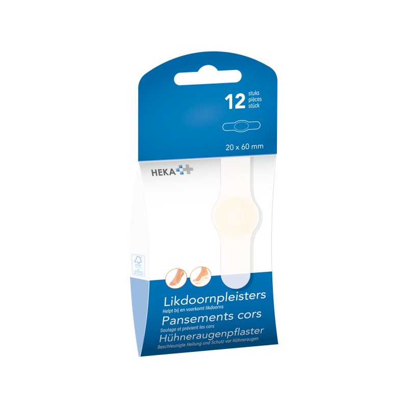HEKA Likdoornpleisters. 12 pleisters voor eksteroog en likdoorn