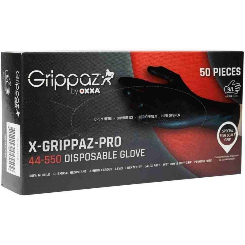 OXXA X-Grippaz Pro Nitril Werkhandschoen Zwart dispenser