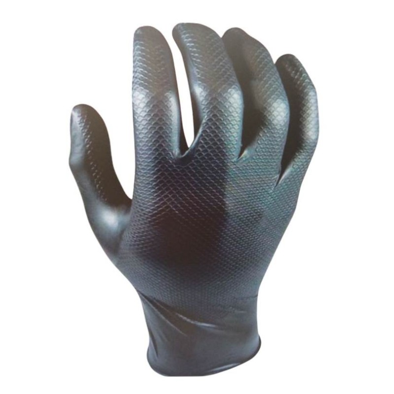 OXXA X-Grippaz Pro Nitril Werkhandschoen Zwart close up