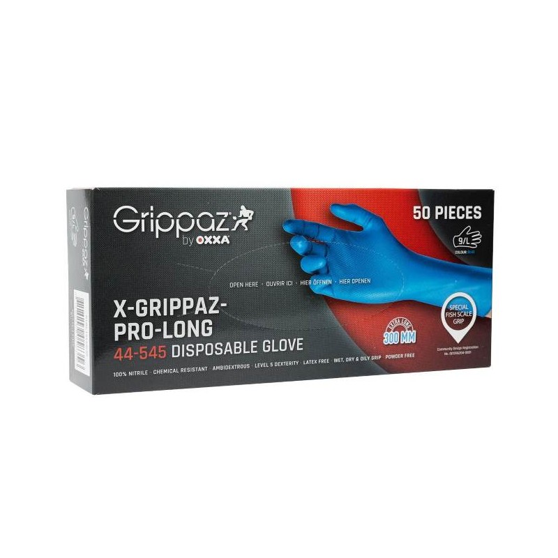 X-Grippaz Pro Long nitril handschoen in dispenser