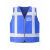 Hoofd BHV hesje blauw – voorzijde met “hoofd BHV” voor professionele zichtbaarheid