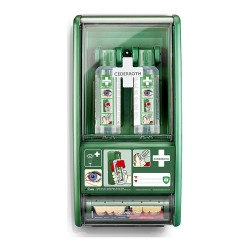 Cederroth oogspoelstation met pleisterdispenser
