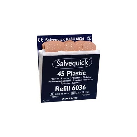 6 pack navulling Salvequick plastic pleister