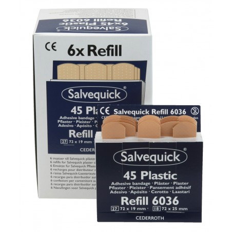 6 pack navulling Salvequick plastic pleister