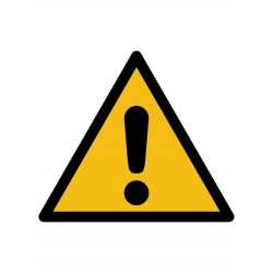 Pictogramsticker "Let Op"