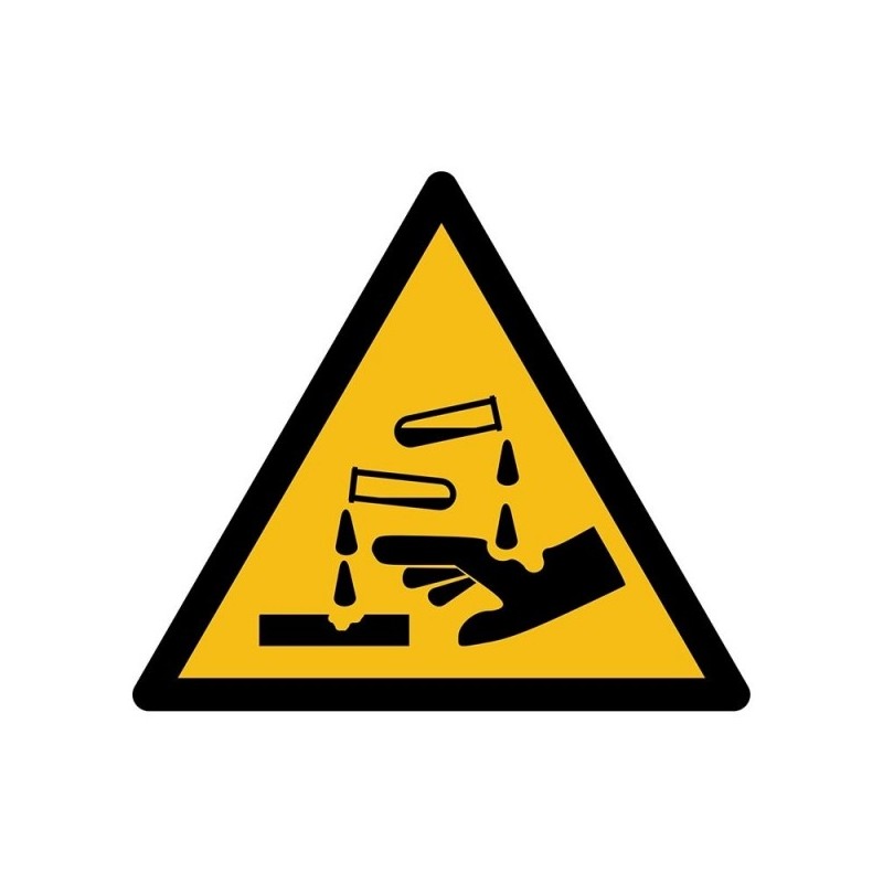 Pictogramsticker "Bijtende Stoffen"