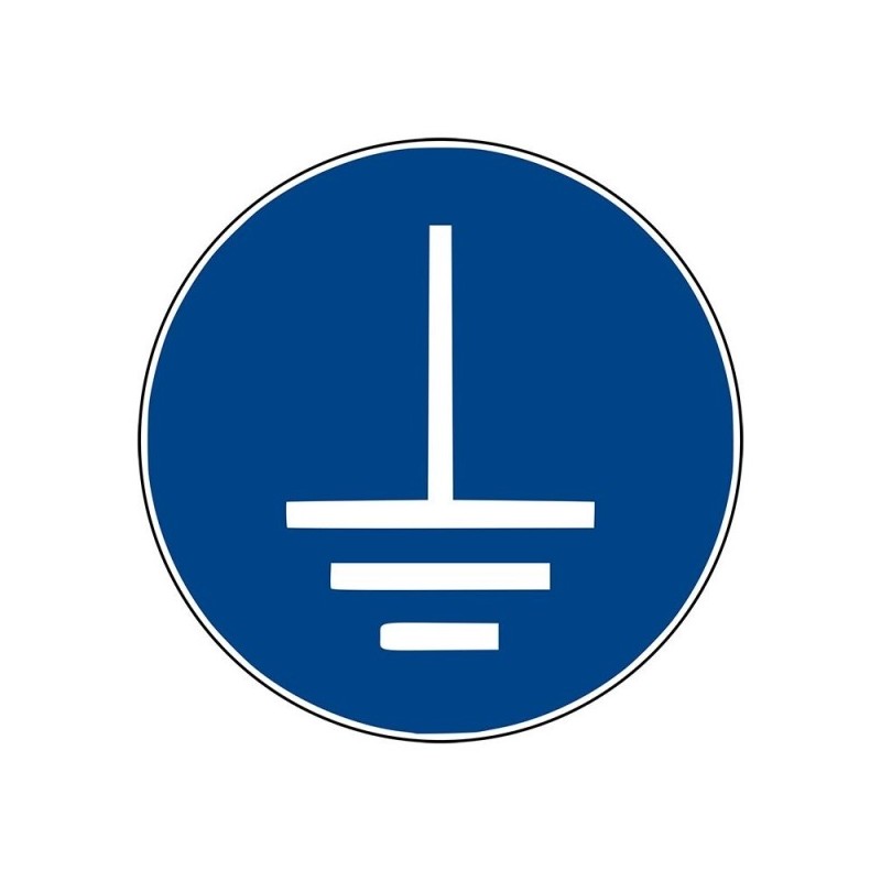 Pictogramsticker Aarding verplicht