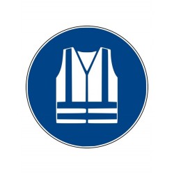 Pictogramsticker Veiligheidshesje Verplicht