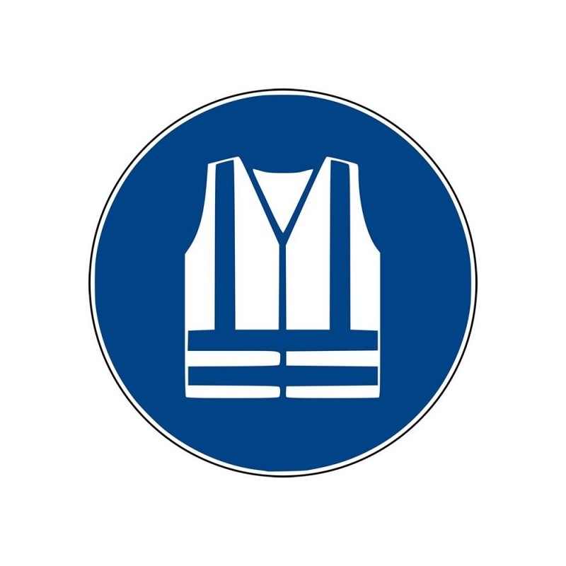 Pictogramsticker Veiligheidshesje Verplicht