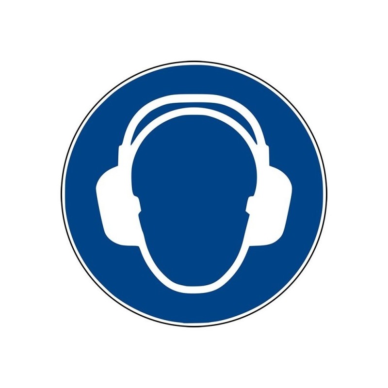 Pictogramsticker Gehoorbescherming verplicht