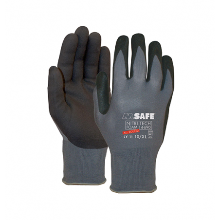 M-Safe Nitri-Tech flexibele werkhandschoenen. Licht en goede grip.