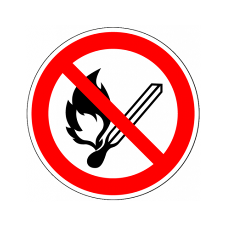 Pictogramsticker Open vuur en Roken verboden