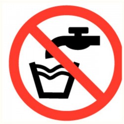 Pictogramsticker Geen Drinkwater