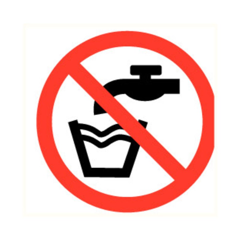 Pictogramsticker Geen Drinkwater
