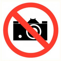 Pictogramsticker Fotograferen Verboden