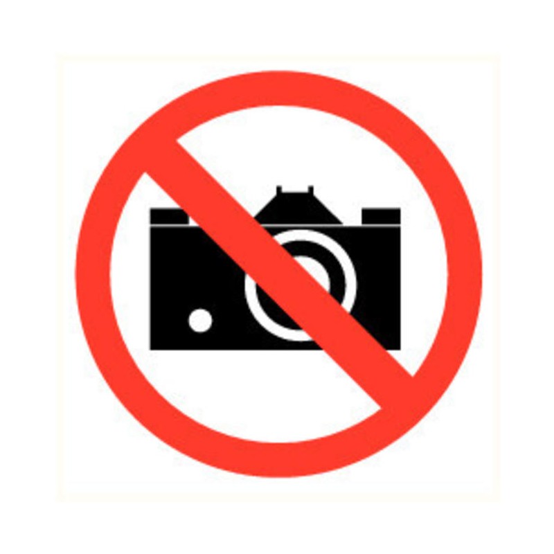 Pictogramsticker Fotograferen Verboden