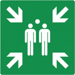 Verzamelplaats bord Kunststof 30x30cm