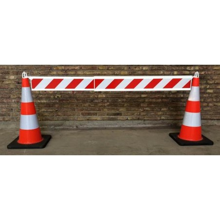 Uitschuifbare afzetting voor verkeerskegels Uitschuifbare afzetting voor verkeerskegels