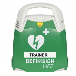 Defisign Trainings-AED. Bedienbaar via Telefoon of tablet.