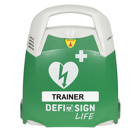 Defisign Trainings-AED. Bedienbaar via Telefoon of tablet.