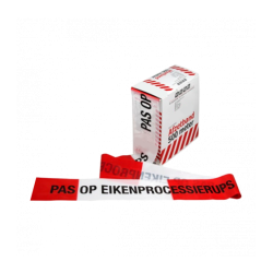 Afzetlint Eikenprocessierups. Waarschuwing tegen eikenprocessierups