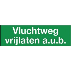 Sticker Vluchtweg Vrijlaten