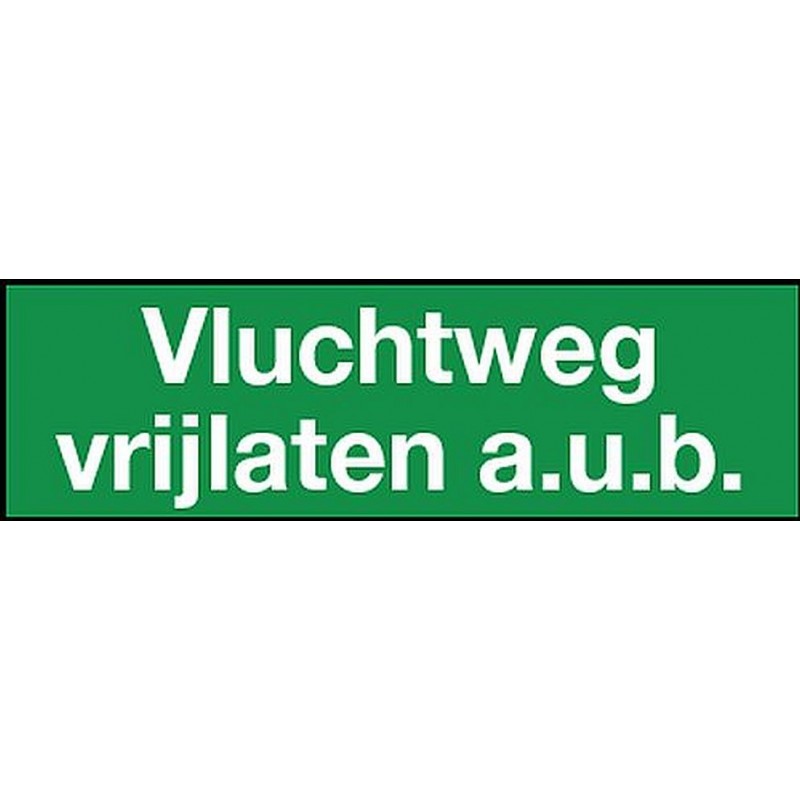 Sticker Vluchtweg Vrijlaten