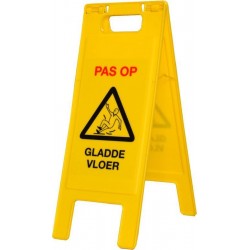 Waarschuwingsbord Pas op gladde vloer